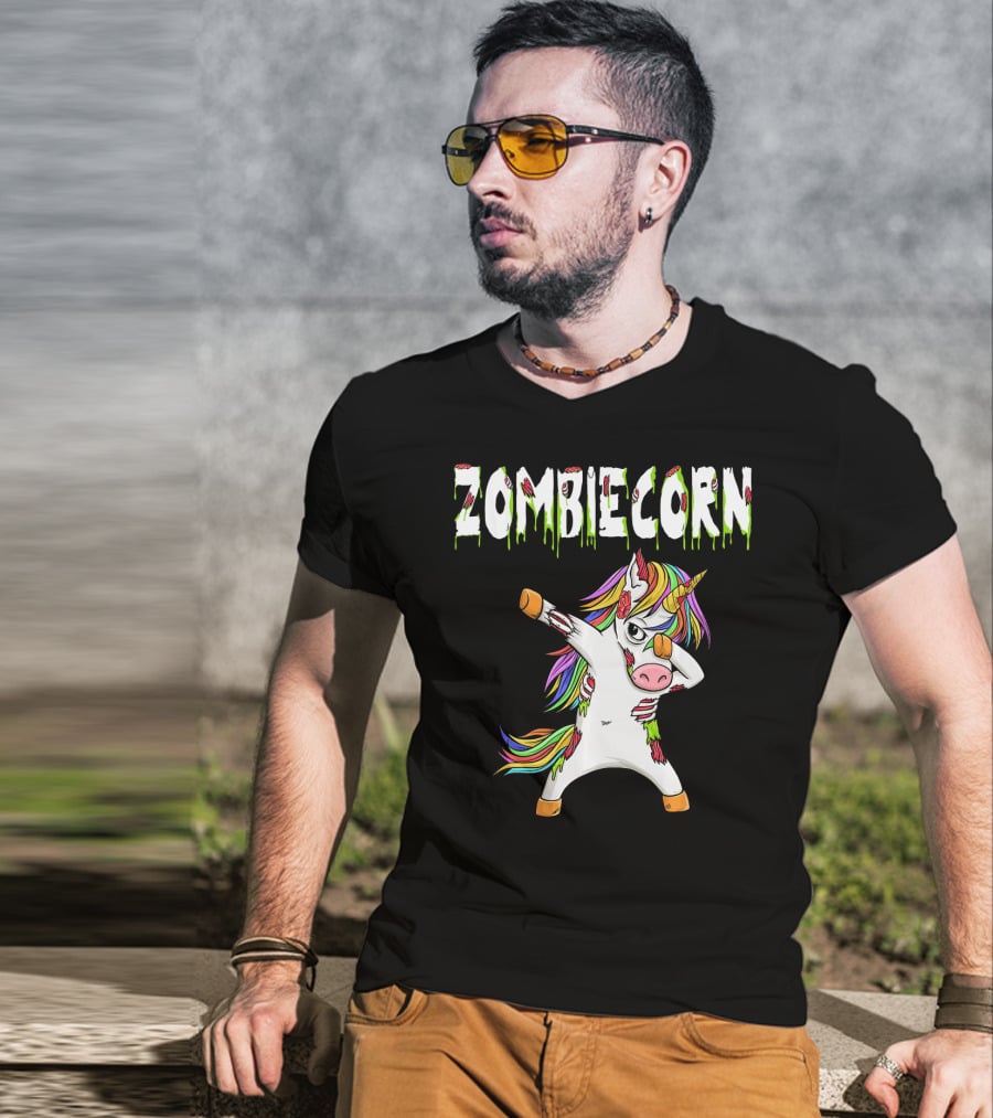 Zombiecorn Dabbing Zombie Unicorn T-Shirt