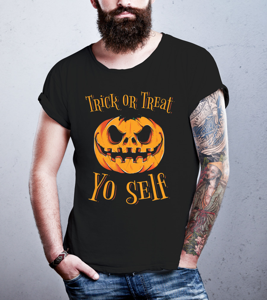 Trick Or Treat Yo Self Pumpkin Jack-O'-Lantern T-Shirt