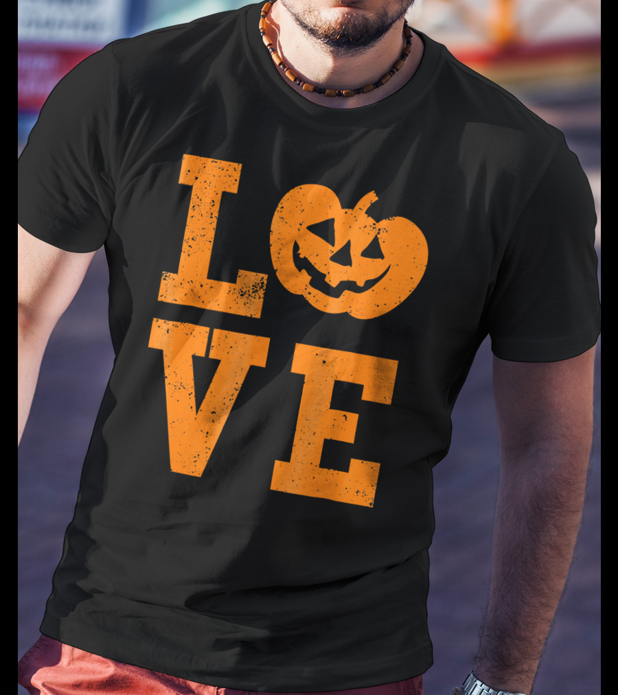 LOVE Halloween Funny Jack O Lantern T-Shirt