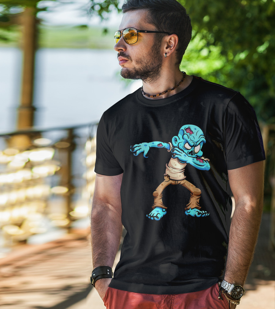 Dabbing Zombie Halloween Dab Creature T-Shirt