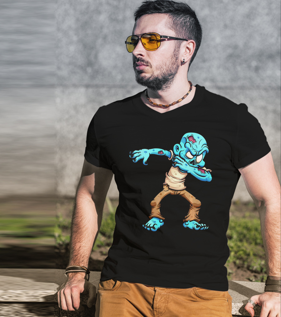 Dabbing Zombie Halloween Dab Creature T-Shirt