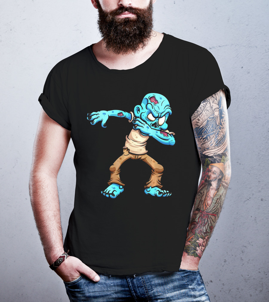 Dabbing Zombie Halloween Dab Creature T-Shirt