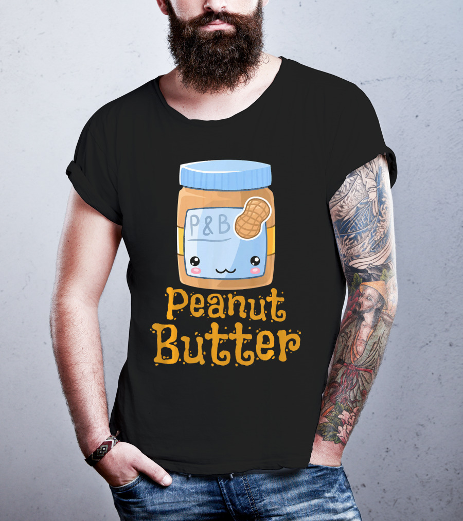 Kawaii Peanut Butter P&B Cute Face Jar T-Shirt