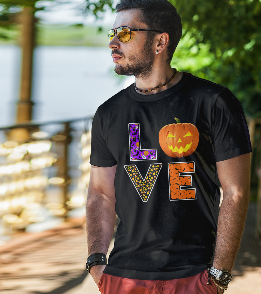 Halloween Trick Treat Love Pumpkin Pat T-Shirt
