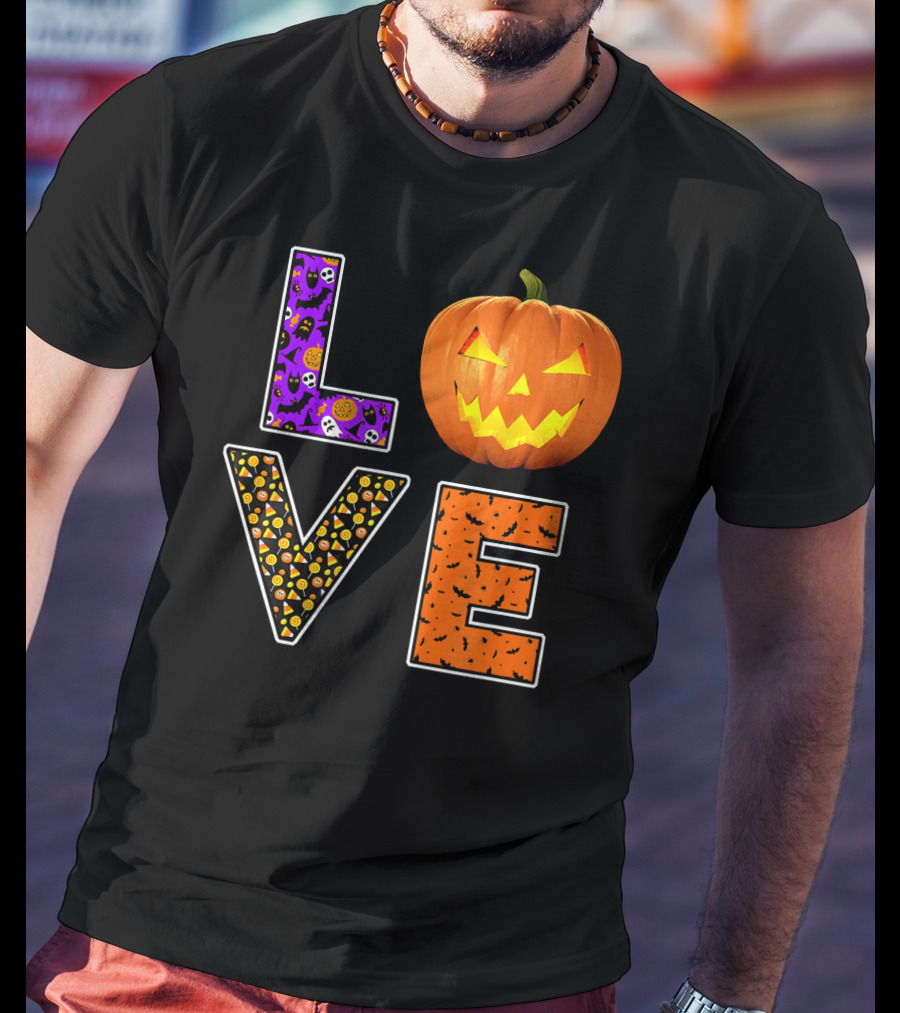 Halloween Trick Treat Love Pumpkin Pat T-Shirt