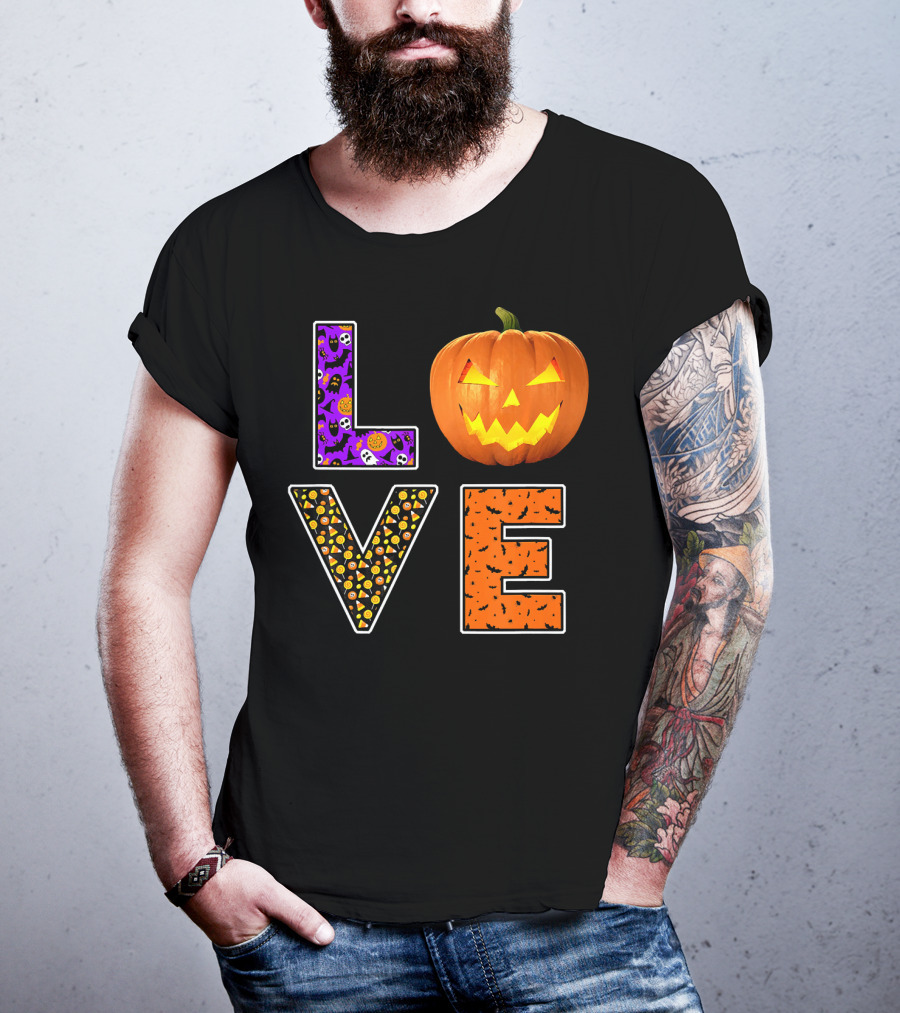 Halloween Trick Treat Love Pumpkin Pat T-Shirt
