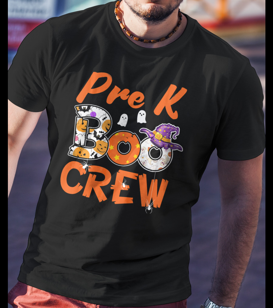 Pre K Boo Crew Teacher Kids Halloween T-Shirt