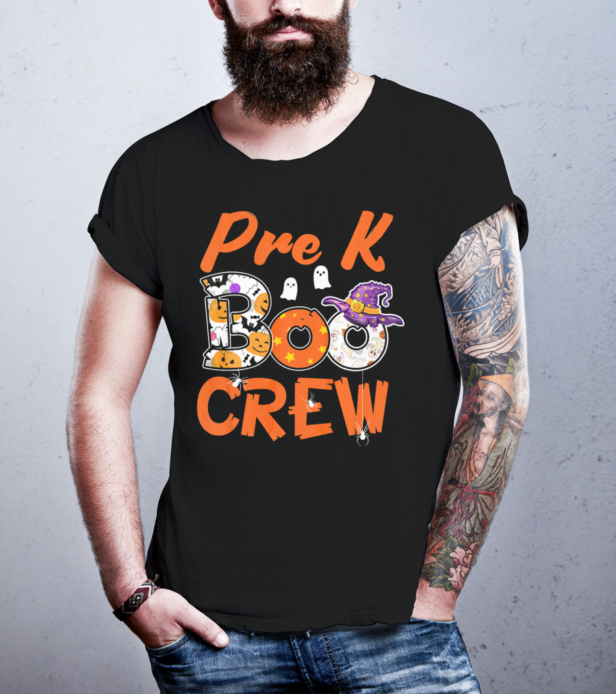 Pre K Boo Crew Teacher Kids Halloween T-Shirt