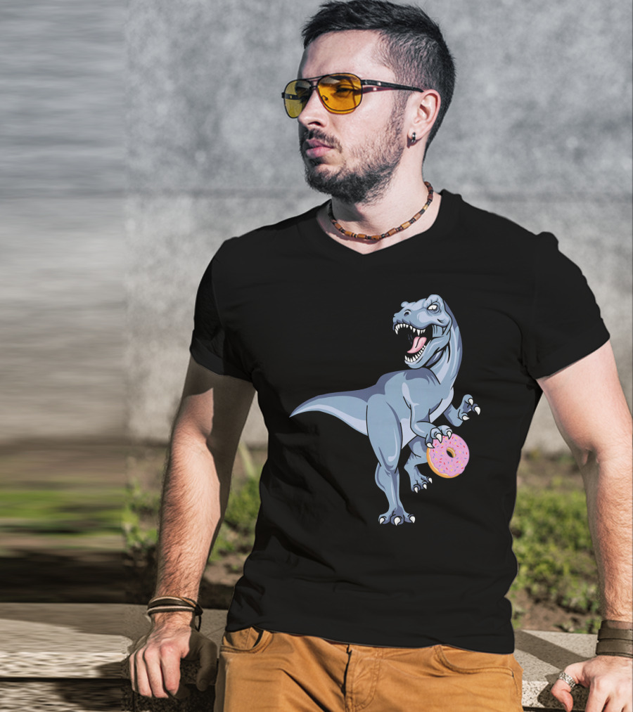Dinosaur Donut Dino Doughnut Sprinkles T-Rex T-Shirt