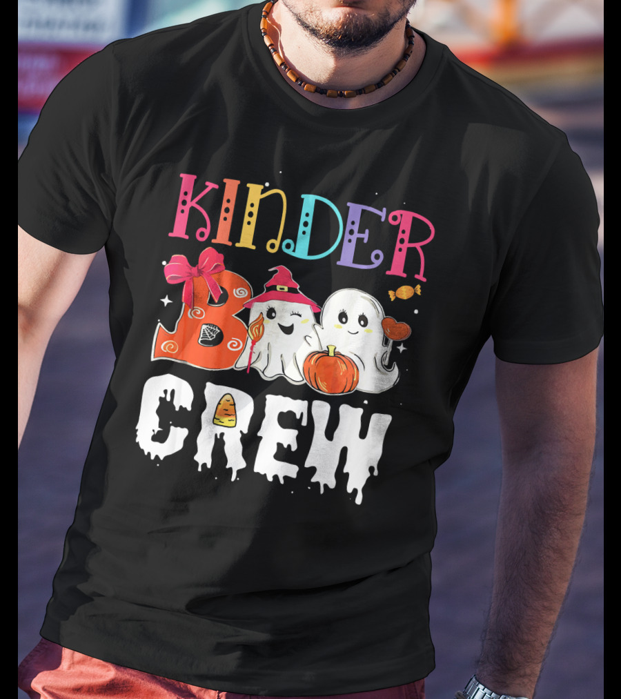 Kinder Boo Crew Halloween Ghosts Candy Pumpkin T-Shirt