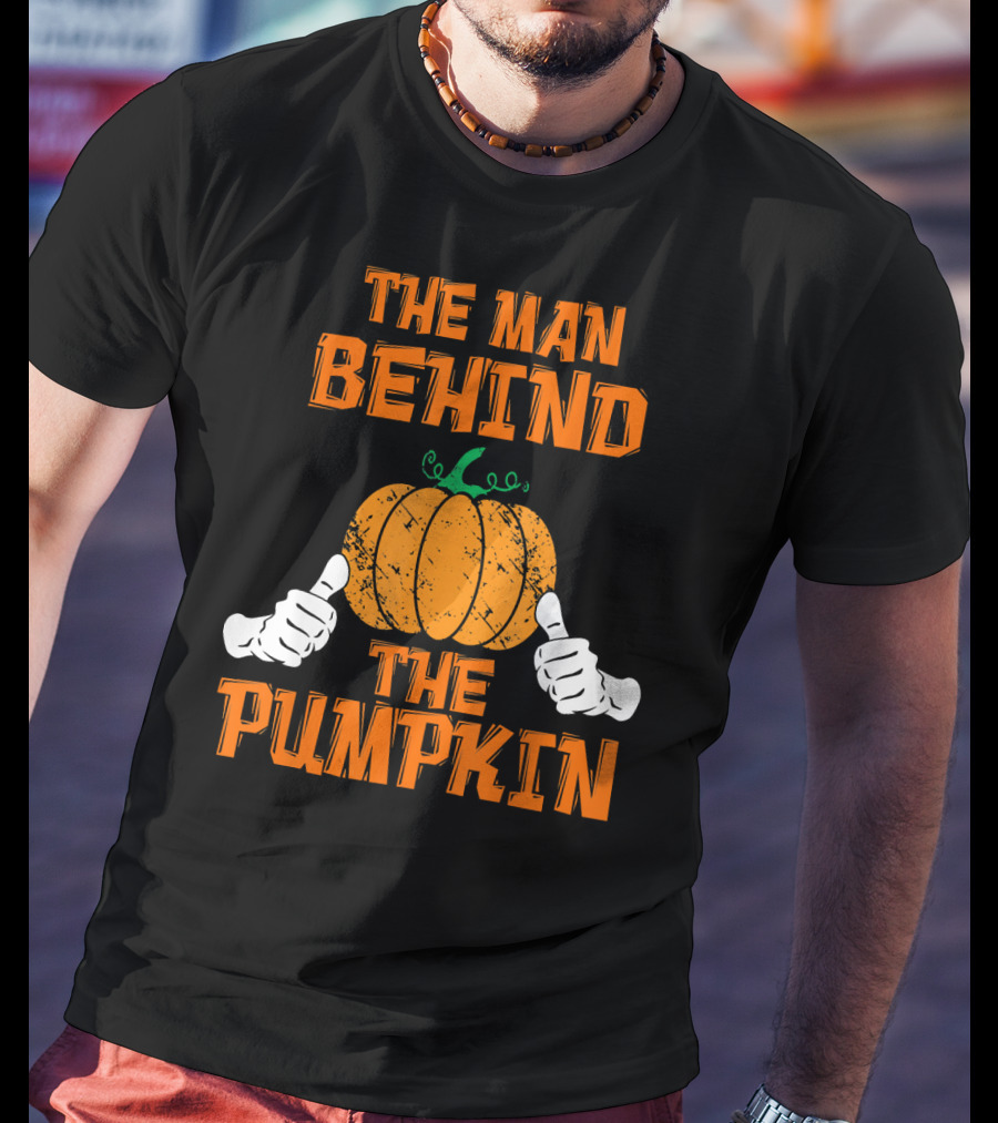 The Man Behind The Pumpkin Halloween Pregnancy Reveal T-Shirt