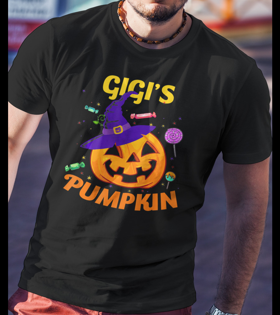 Gigi's Pumpkin Halloween Candy Witch Hat Toddler T-Shirt