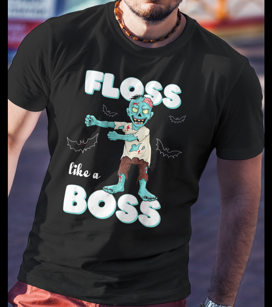 Floss Like A Boss Zombie Dancing With Bats T-Shirt