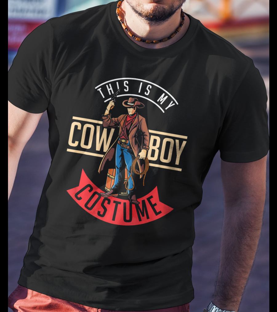 This Is My Cowboy Costume Halloween Western T-Shirt