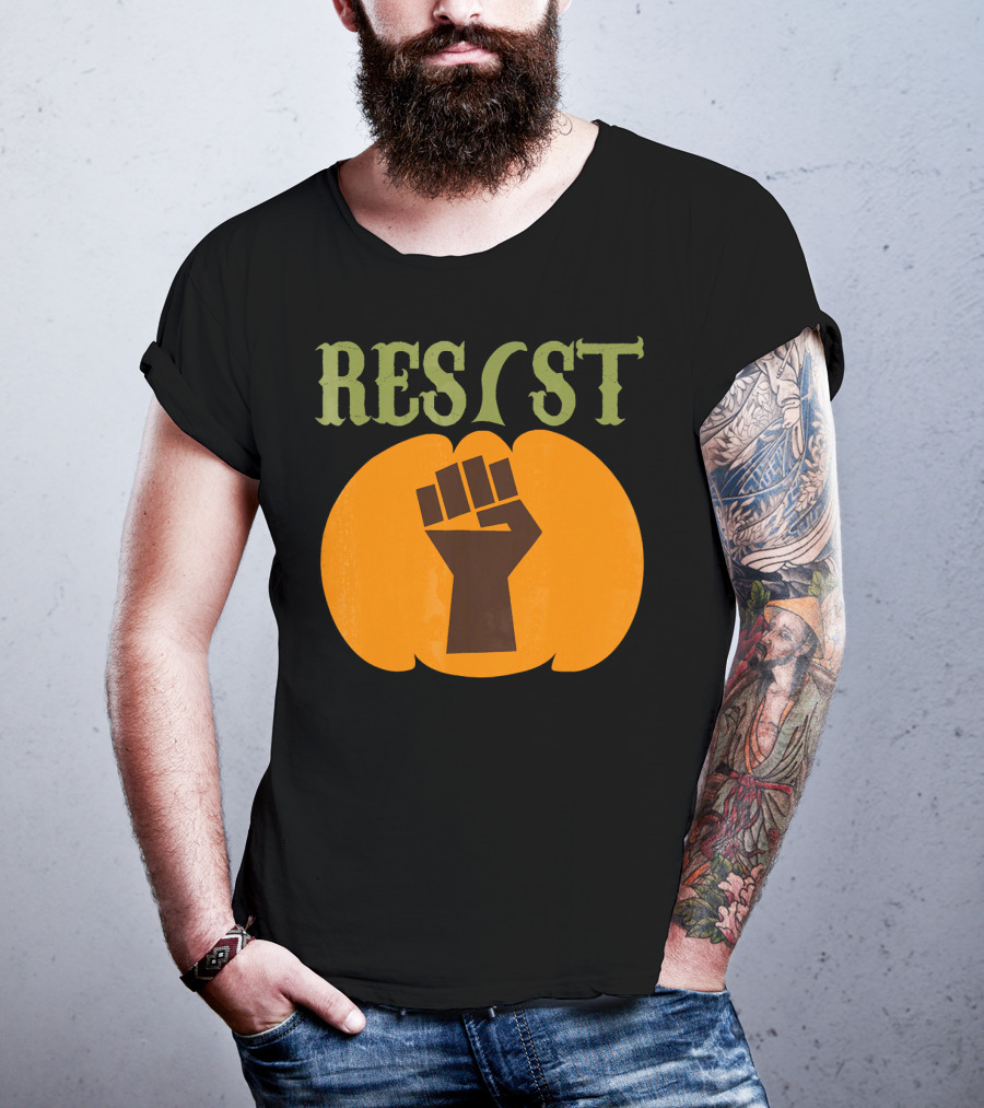 Resist Halloween Pumpkin Fist Political T-Shirt