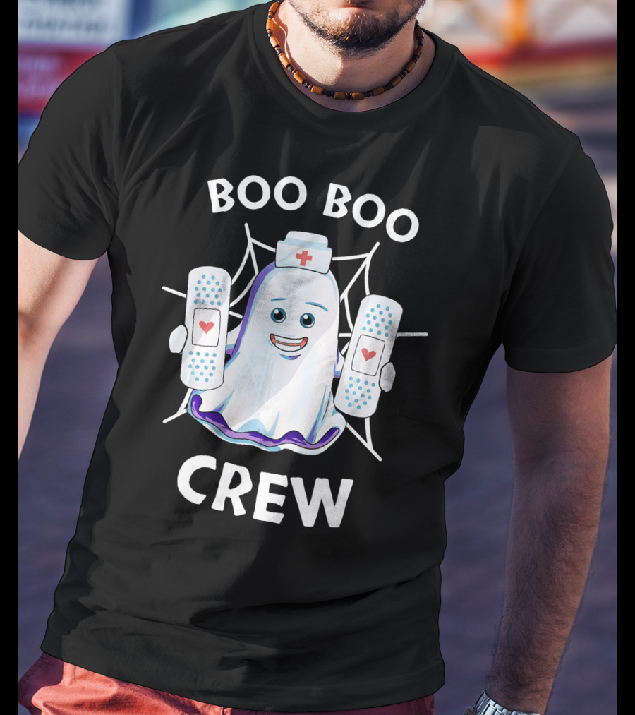 BOO BOO CREW Halloween Funny Nurse Costume T-Shirt