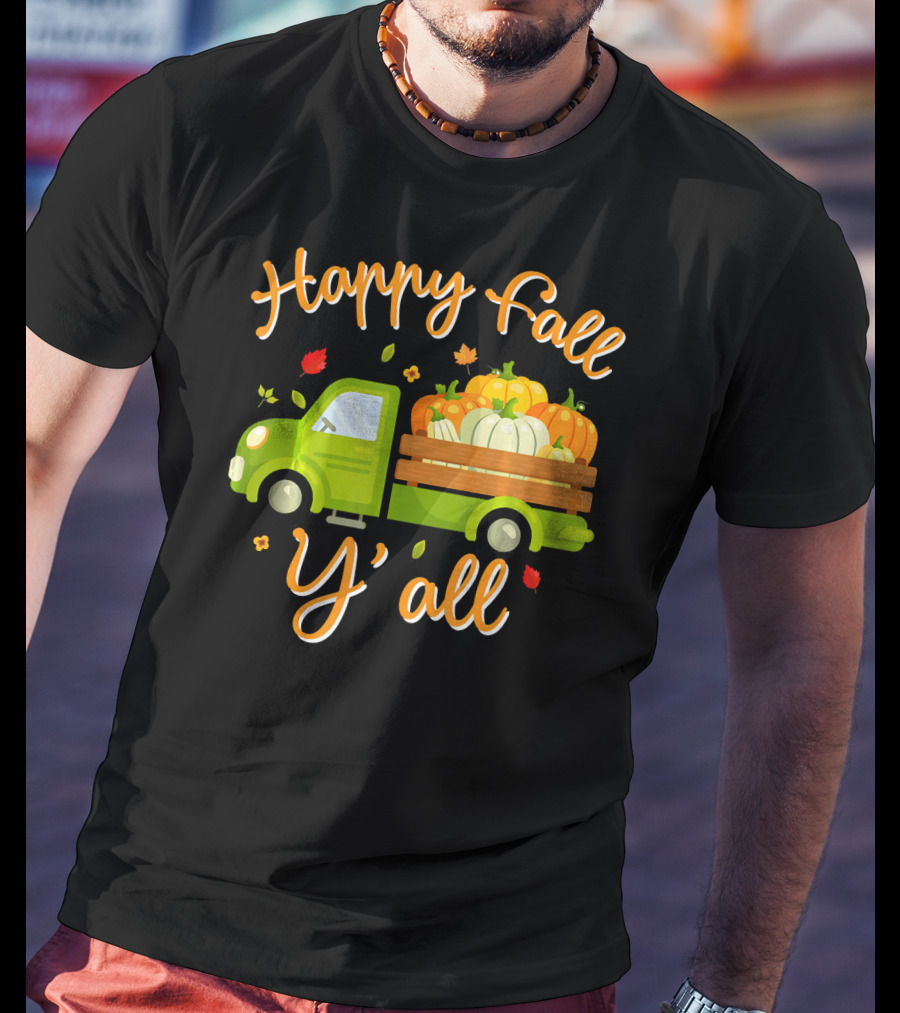 Happy Fall Y'all Pumpkin Truck Costume T-Shirt