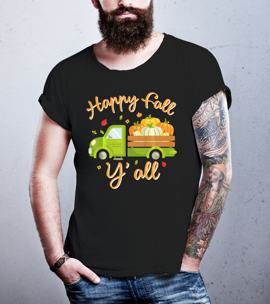 Happy Fall Y'all Pumpkin Truck Costume T-Shirt