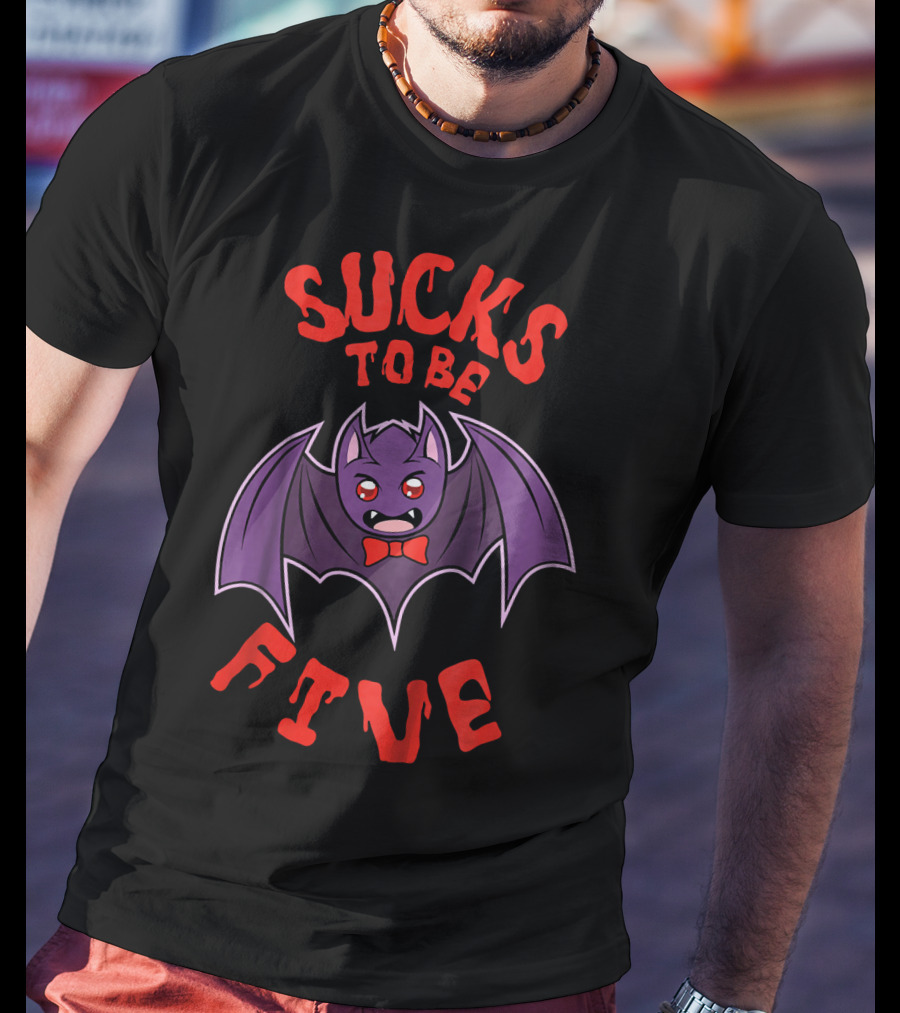 Sucks To Be Five Bat Halloween Kids Costume T-Shirt