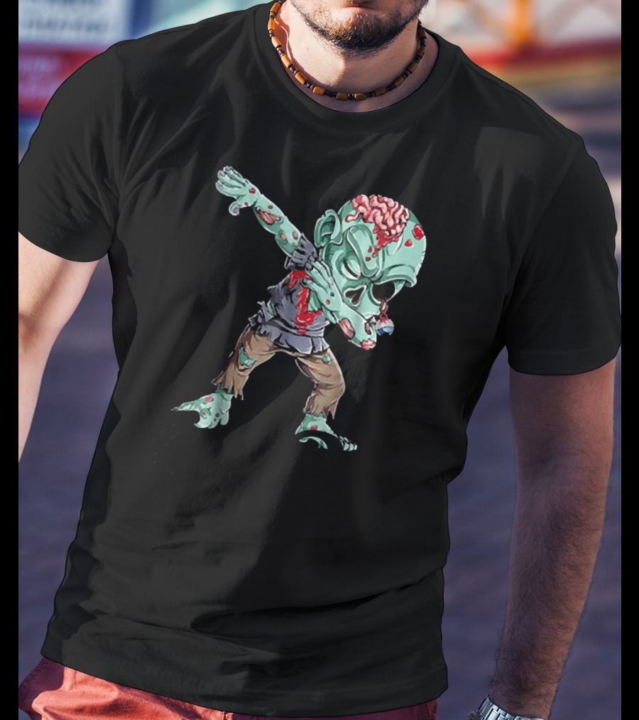 Dabbing Zombie Creepy Halloween Monster Dance T-Shirt