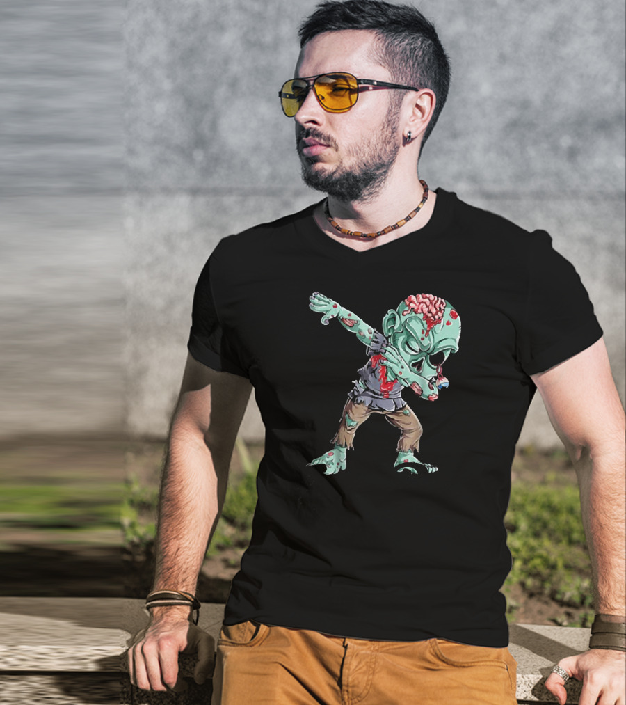 Dabbing Zombie Creepy Halloween Monster Dance T-Shirt