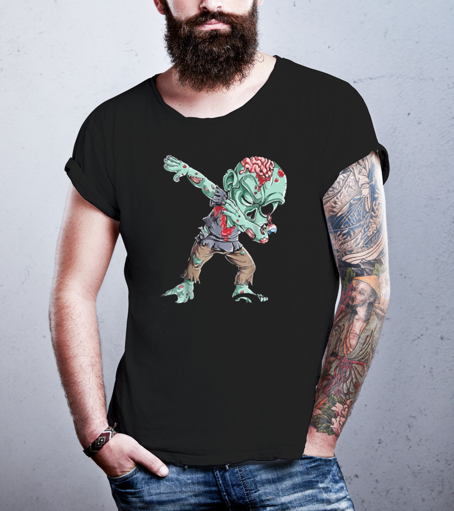 Dabbing Zombie Creepy Halloween Monster Dance T-Shirt