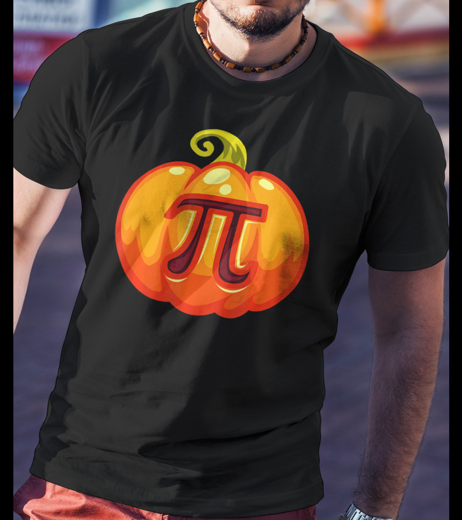 Math Teacher Pi Symbol Pumpkin Halloween Costume T-Shirt