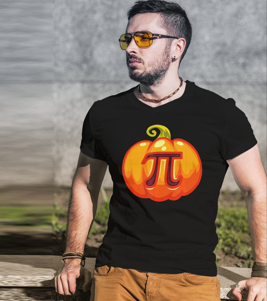 Math Teacher Pi Symbol Pumpkin Halloween Costume T-Shirt