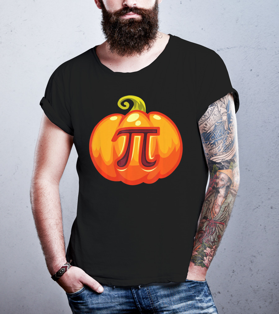 Math Teacher Pi Symbol Pumpkin Halloween Costume T-Shirt
