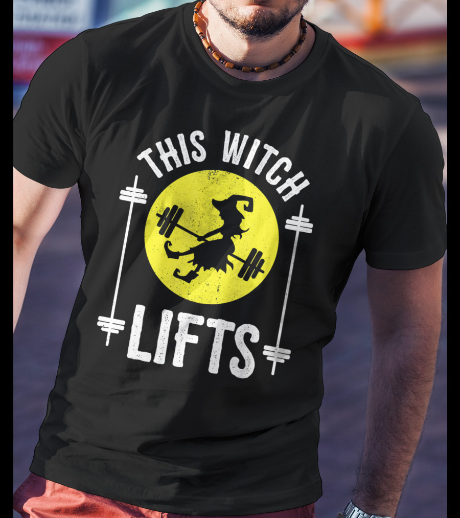 This Witch Lifts Halloween Fitness Barbell T-Shirt
