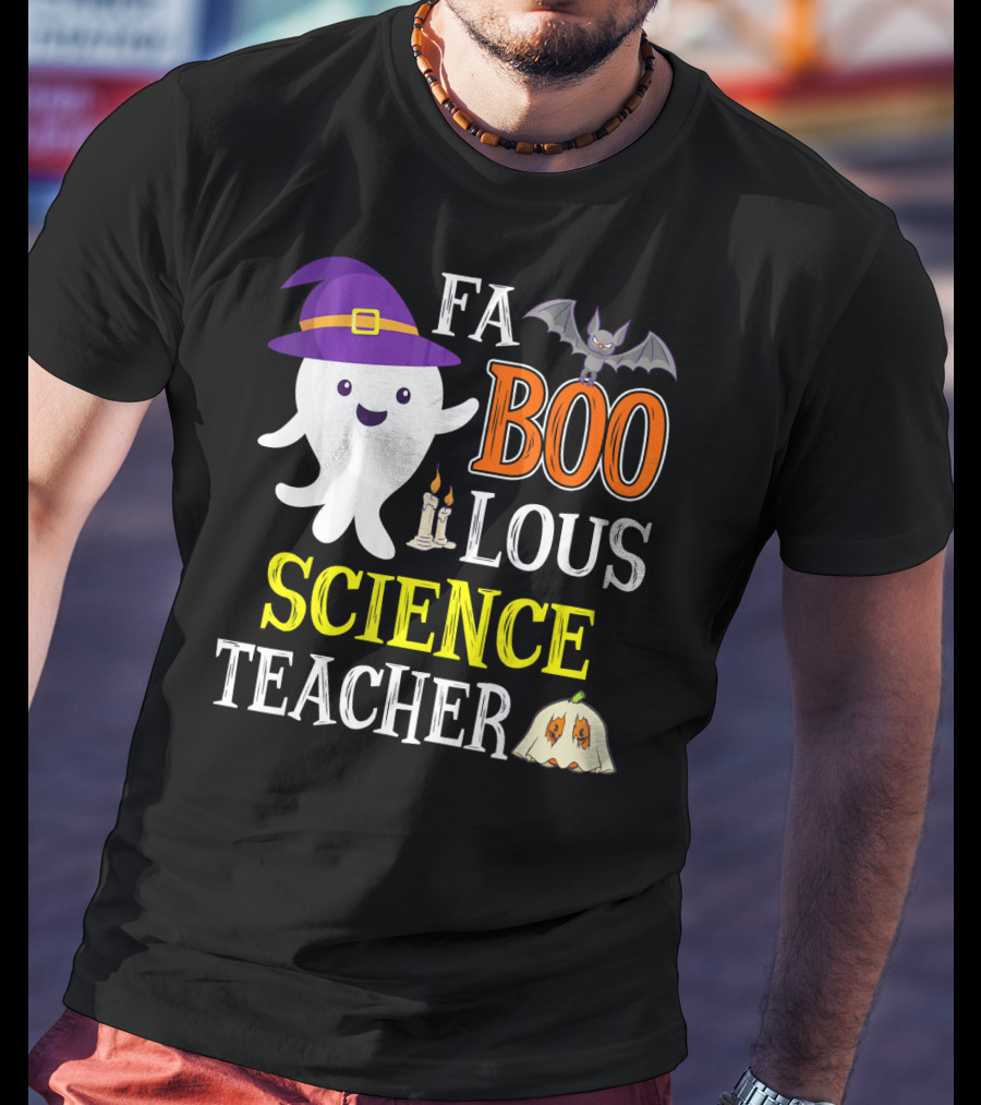 FaBOOlous Science Teacher Ghost Halloween T-Shirt