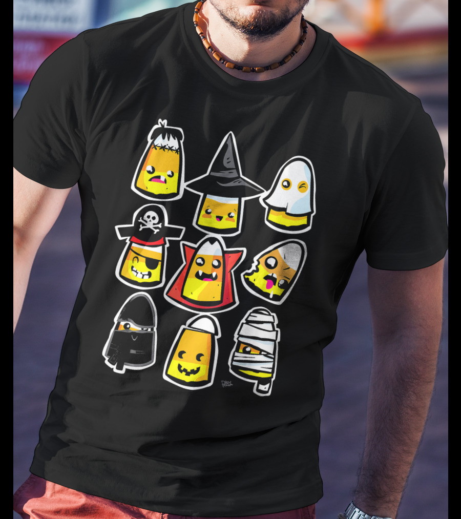 Halloween Holiday Candy Corn Kawaii Cute Costumes T-Shirt