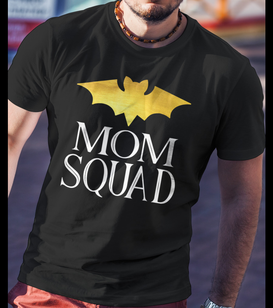 Mom Squad Gold Bat T-Shirt