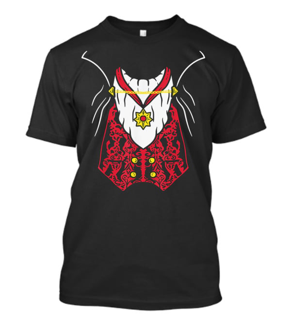 Dracula Vampire Uniform Easy Lazy DIY Red Vest T-Shirt
