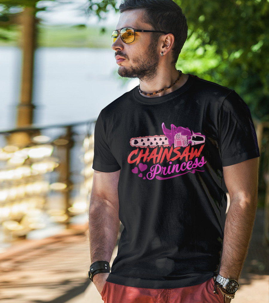 CHAINSWAW Princess Funny Halloween Chainsaw Princess T-Shirt