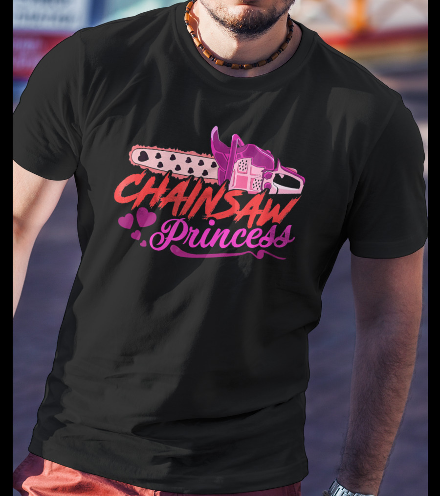CHAINSWAW Princess Funny Halloween Chainsaw Princess T-Shirt