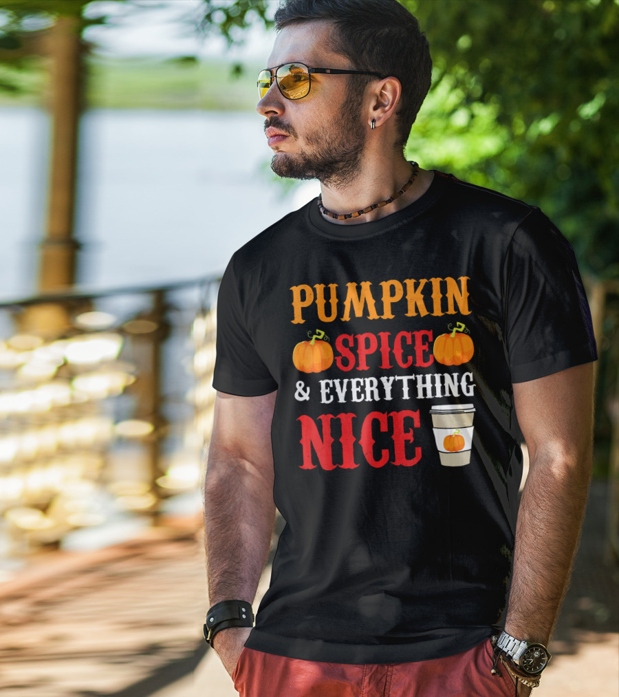 Pumpkin Spice And Everything Nice Coffee Halloween Costume T-Shirt