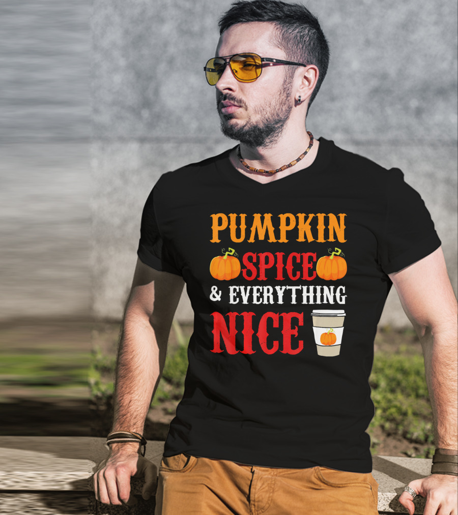 Pumpkin Spice And Everything Nice Coffee Halloween Costume T-Shirt