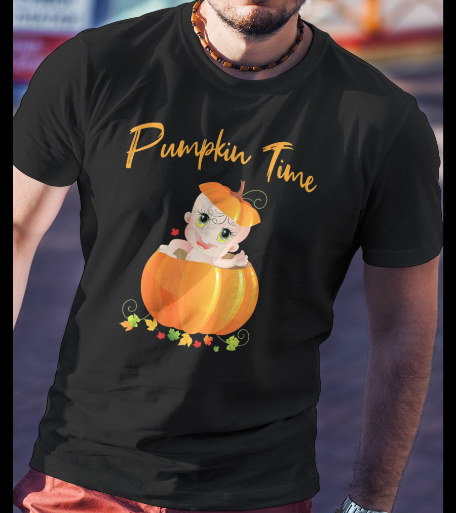 Pumpkin Time Baby Halloween Pumpkin T-Shirt
