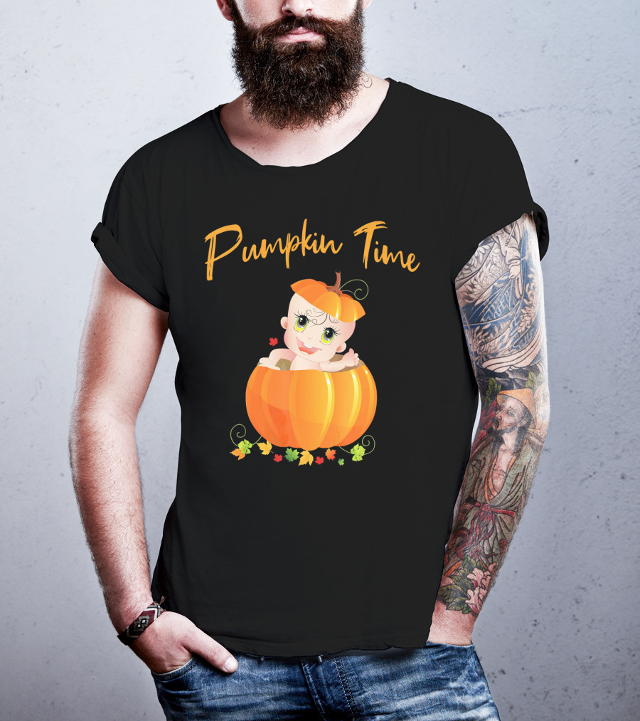 Pumpkin Time Baby Halloween Pumpkin T-Shirt