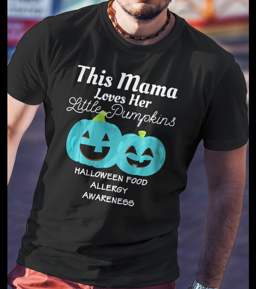 This Mama Loves Her Little Pumpkins Halloween Food Allergy Awareness T-Shirt