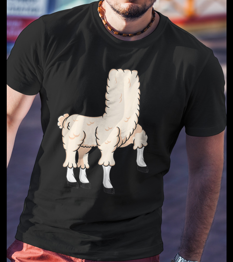 Llama Costume Halloween Easy Cosplay Headless T-Shirt