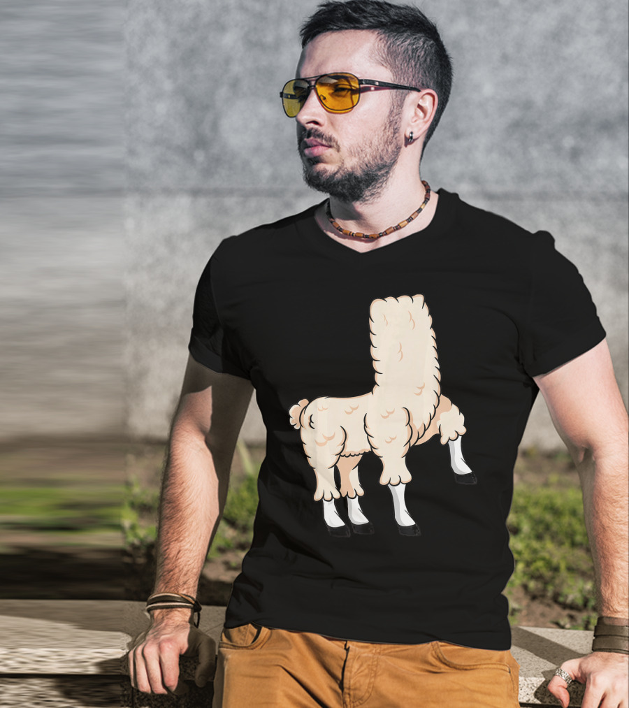 Llama Costume Halloween Easy Cosplay Headless T-Shirt