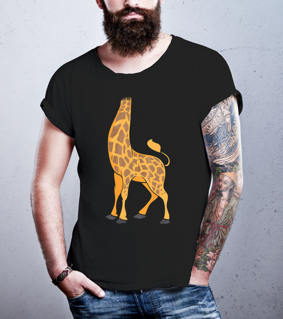 Giraffe In The Style Of A Dinosaur At The Tail End T-Shirt