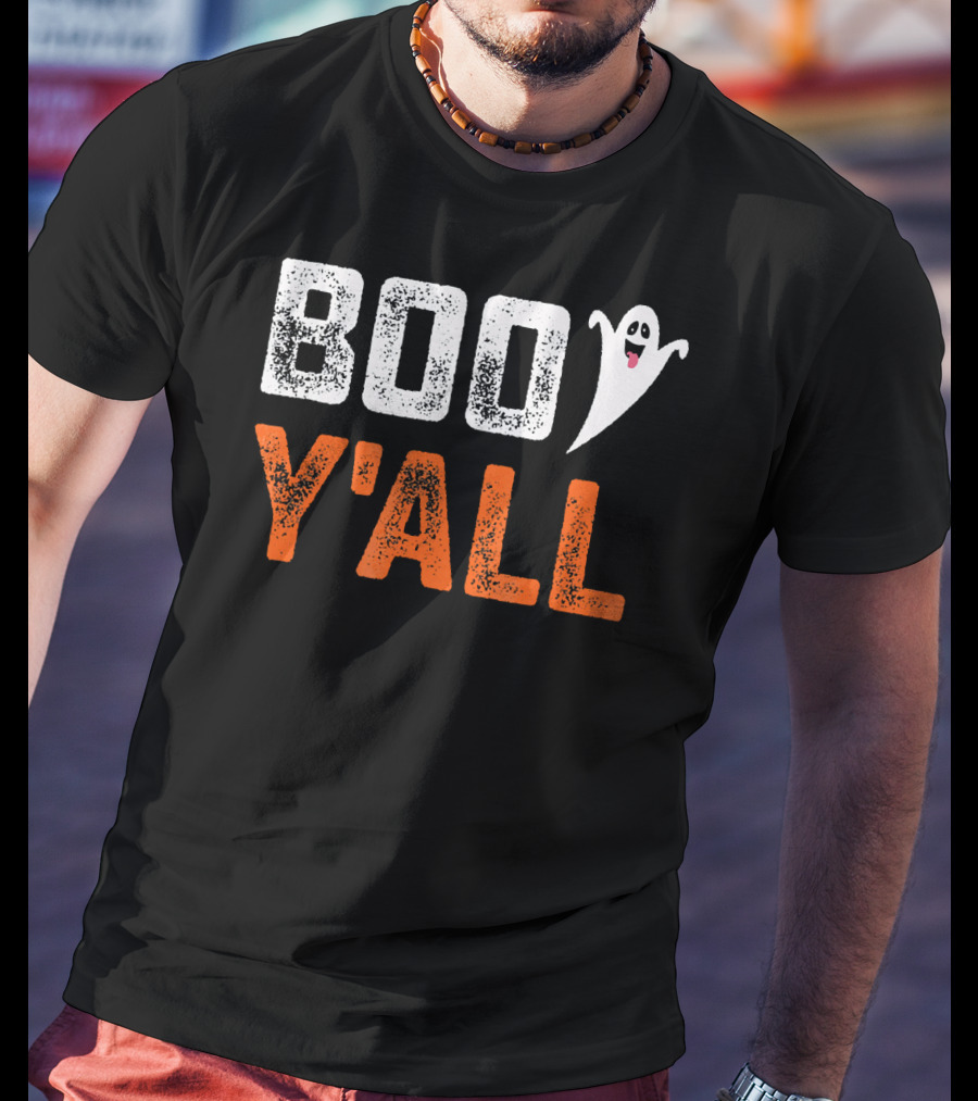Boo Y'All Ghost Halloween Humor T-Shirt