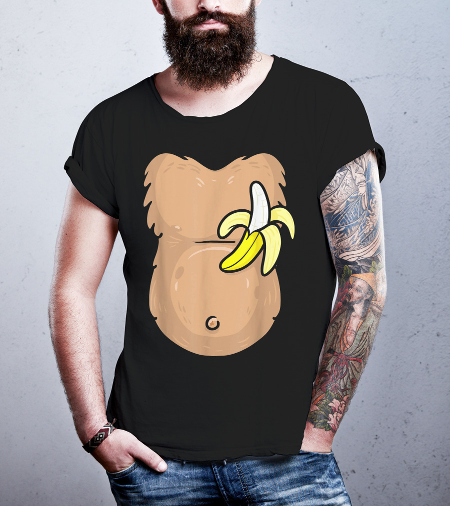 Monkey Costume Banana Belly T-Shirt