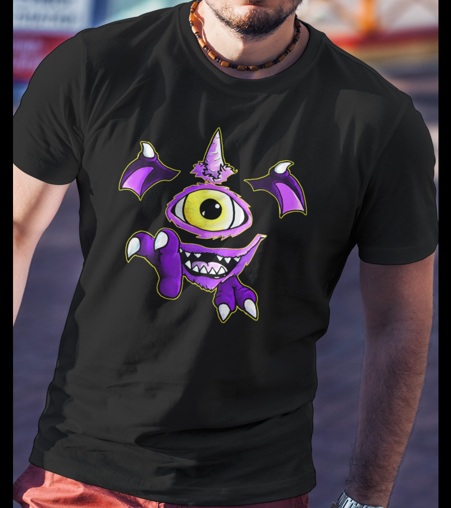 Purple People Eater One-Eyed Monster Halloween T-Shirt