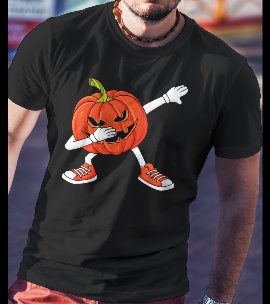 Dabbing Jack O Lantern Pumpkin Dance Pose T-Shirt