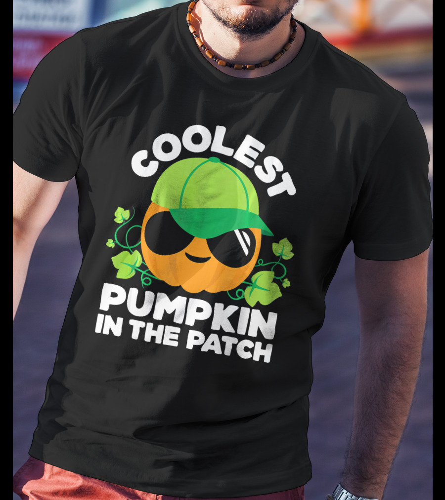 Coolest Pumpkin In The Patch Kids Pumpkin Patch Boys Or Girls Fall Co T-Shirt