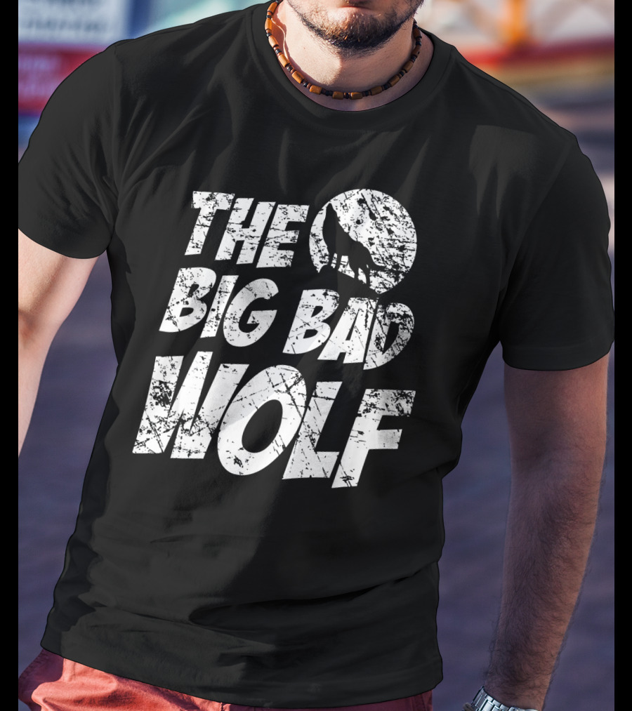 The Big Bad Wolf Howling Silhouette Moon T-Shirt